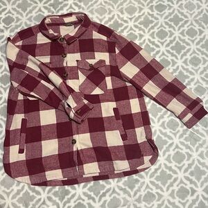 Maroon/burgandy Plaid Shacket
